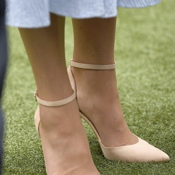 NIB Aldo Nicholes Block Heels in Bone Size US 8.5 AS SEEN ON KATE MIDDLETON - Picture 8 of 8